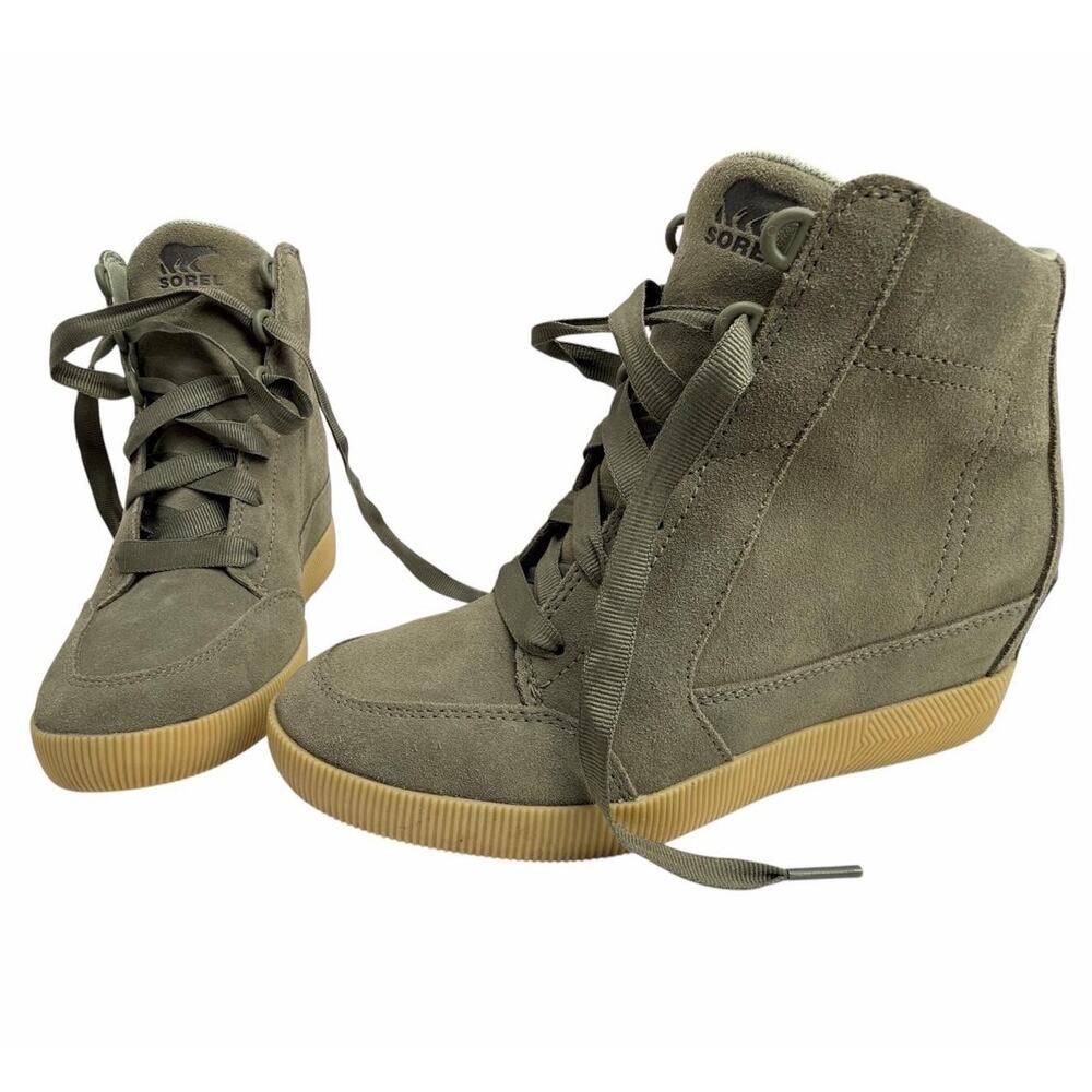 SOREL Out N About Wedge II Waterproof Boots Women’s US 7.5 Green NL4913 - Picture 3 of 12